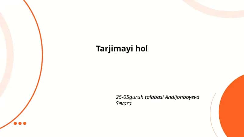 Tarjimayi hol