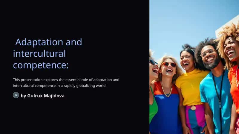 Adaptation and intercultural competence