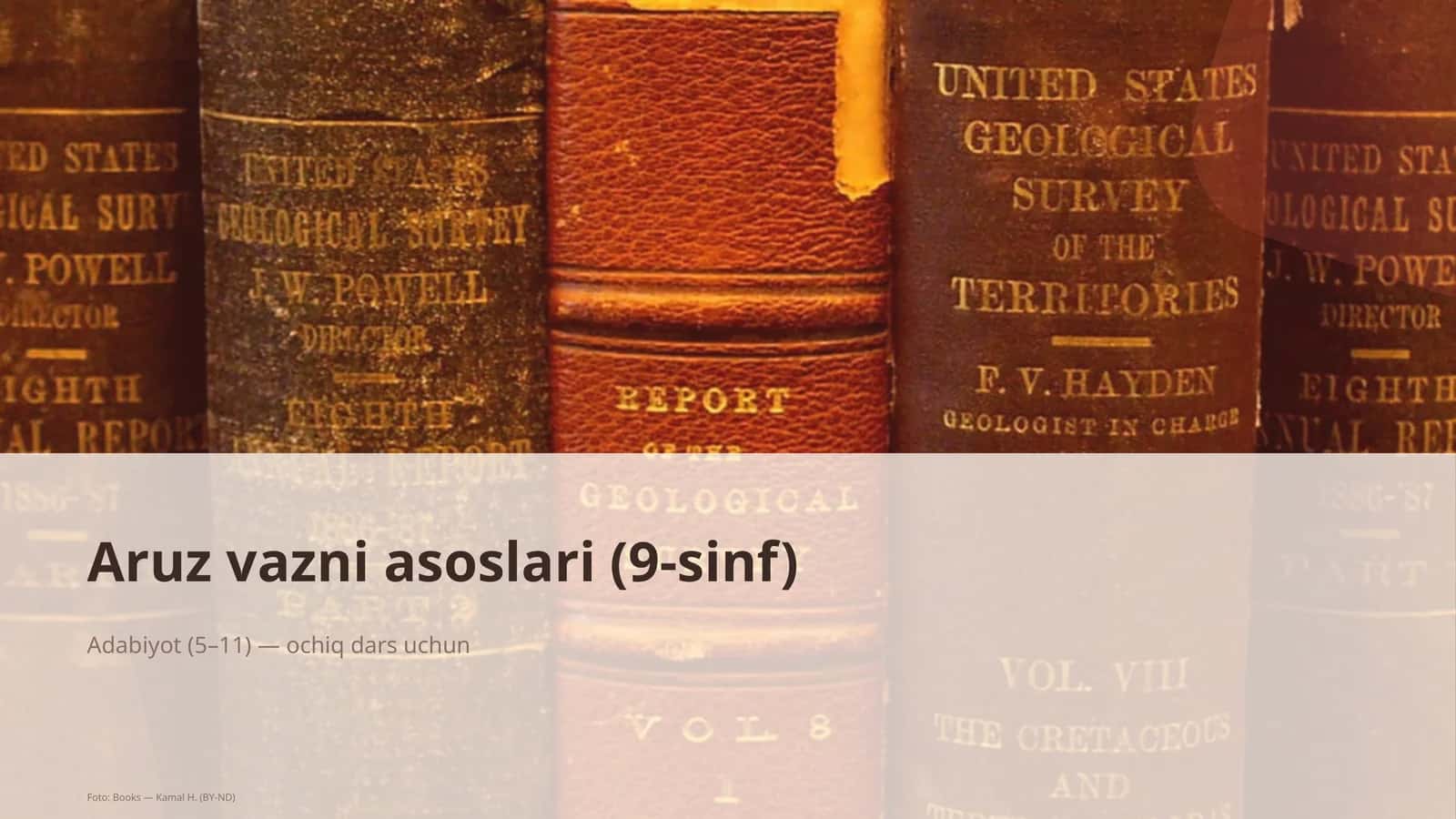 Aruz vazni asoslari (9-sinf)