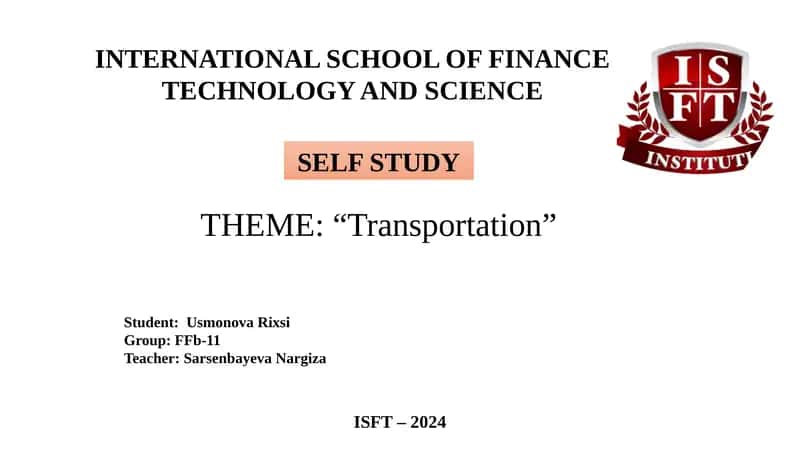 Transportation