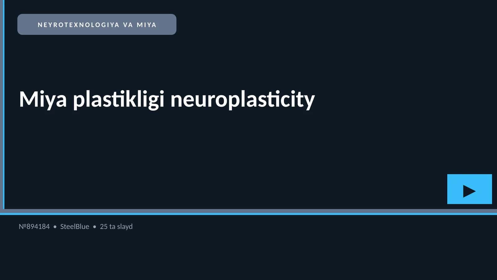 NEYROTEXNOLOGIYA VA MIYA
