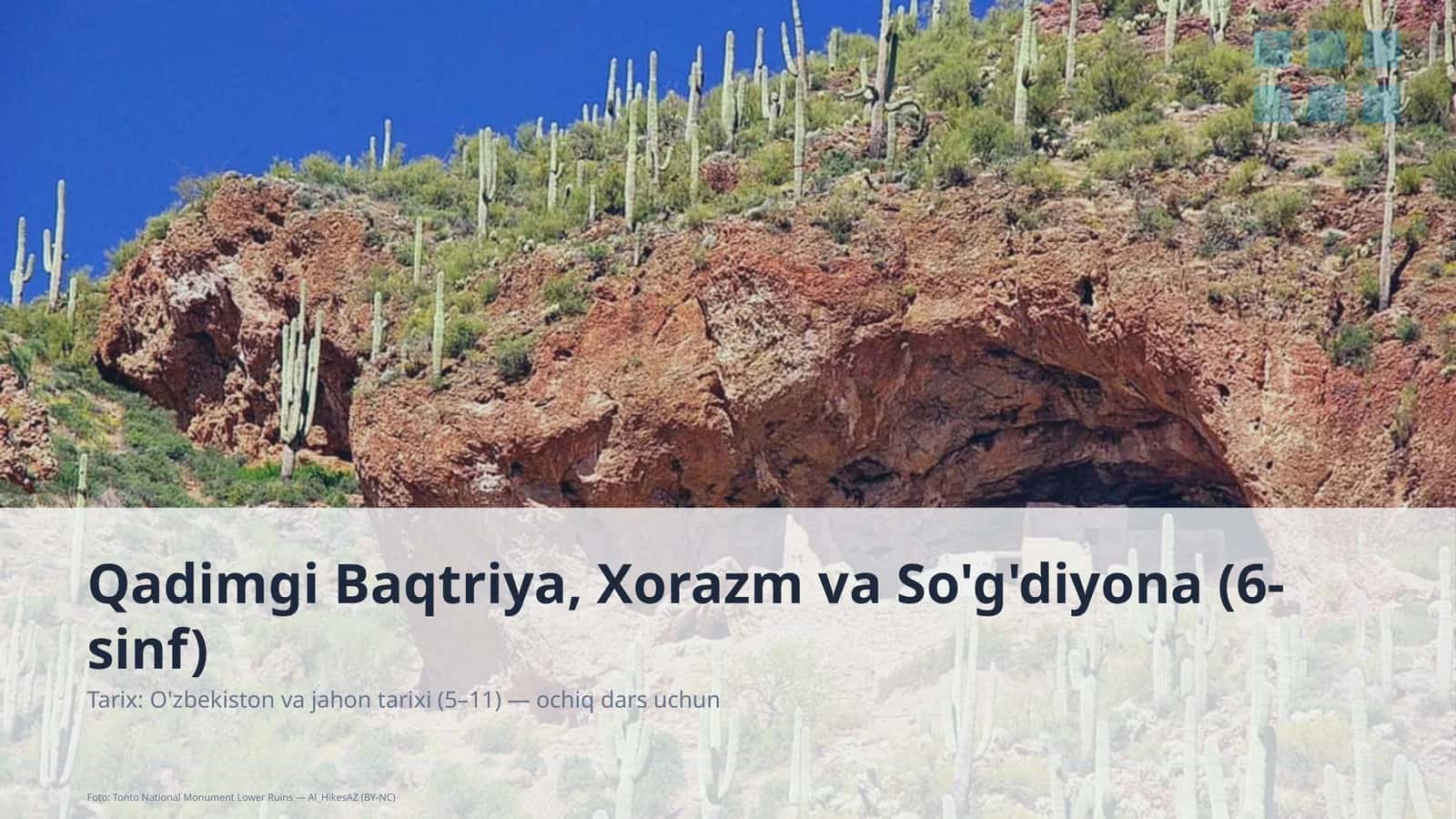 Qadimgi Baqtriya, Xorazm va So'g'diyona (6-sinf)