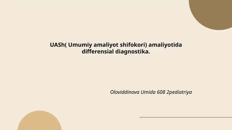 Differensial diagnostika