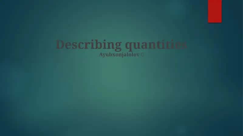Describing quantities related to data visualizatio