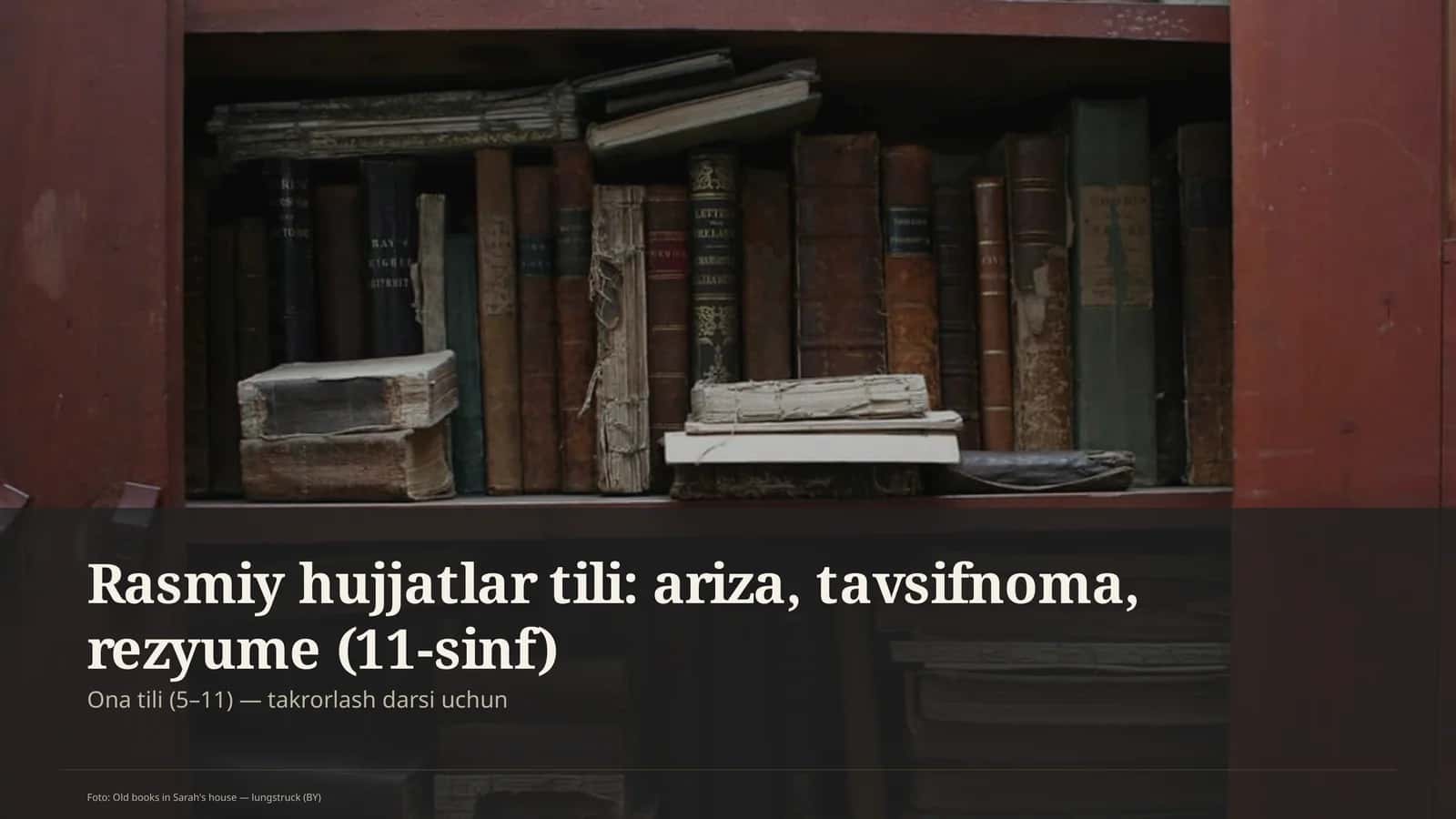 Ona tili (5–11) — takrorlash darsi uchun