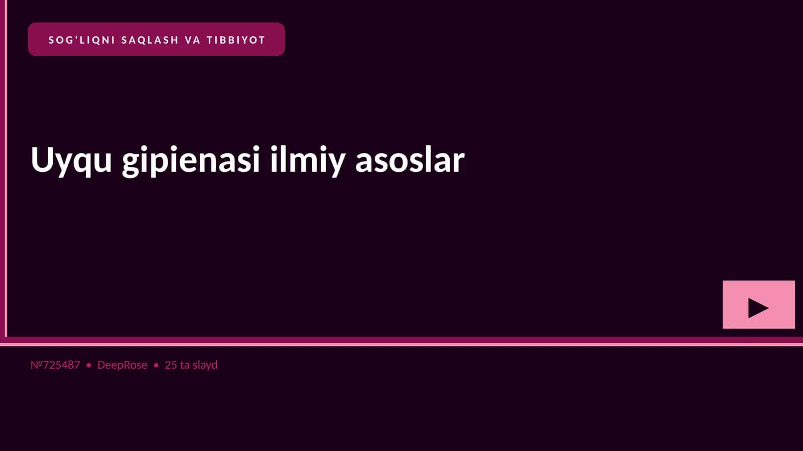 Uyqu gipienasi ilmiy asoslar