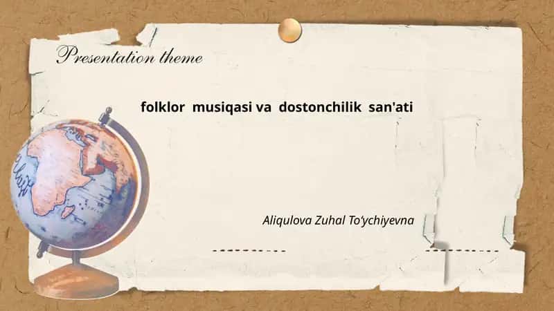 folklor musiqasi va dostonchilik san'ati