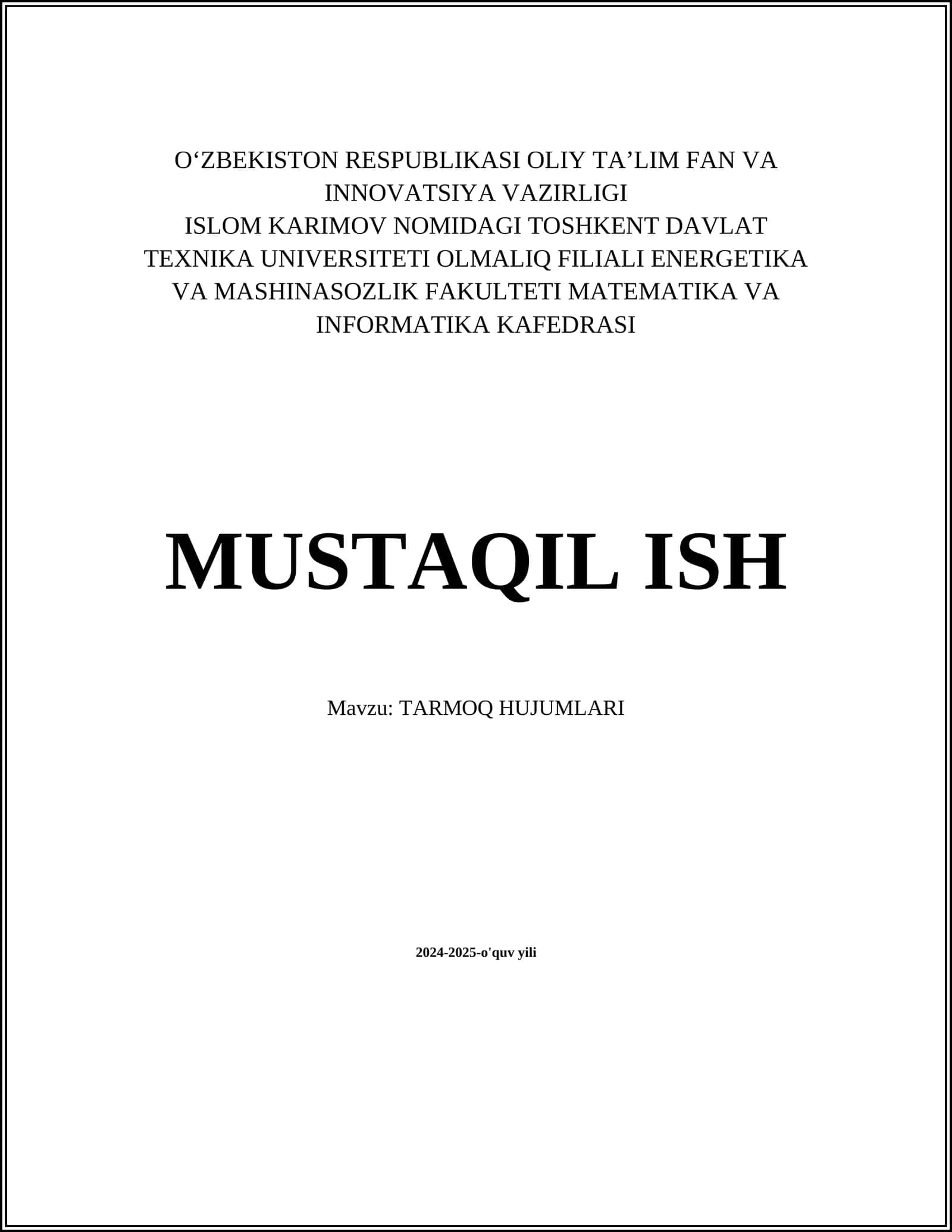 TARMOQ HUJUMLARI