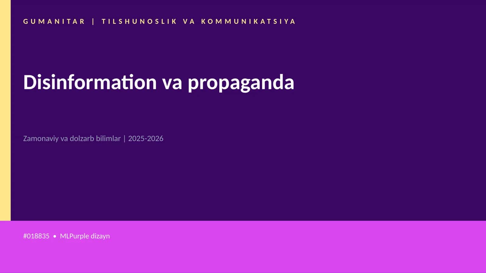 Disinformation va propaganda