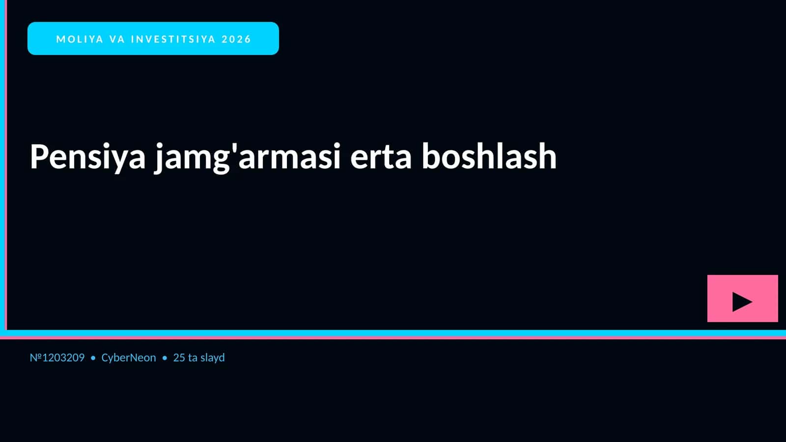 Pensiya jamg'armasi erta boshlash