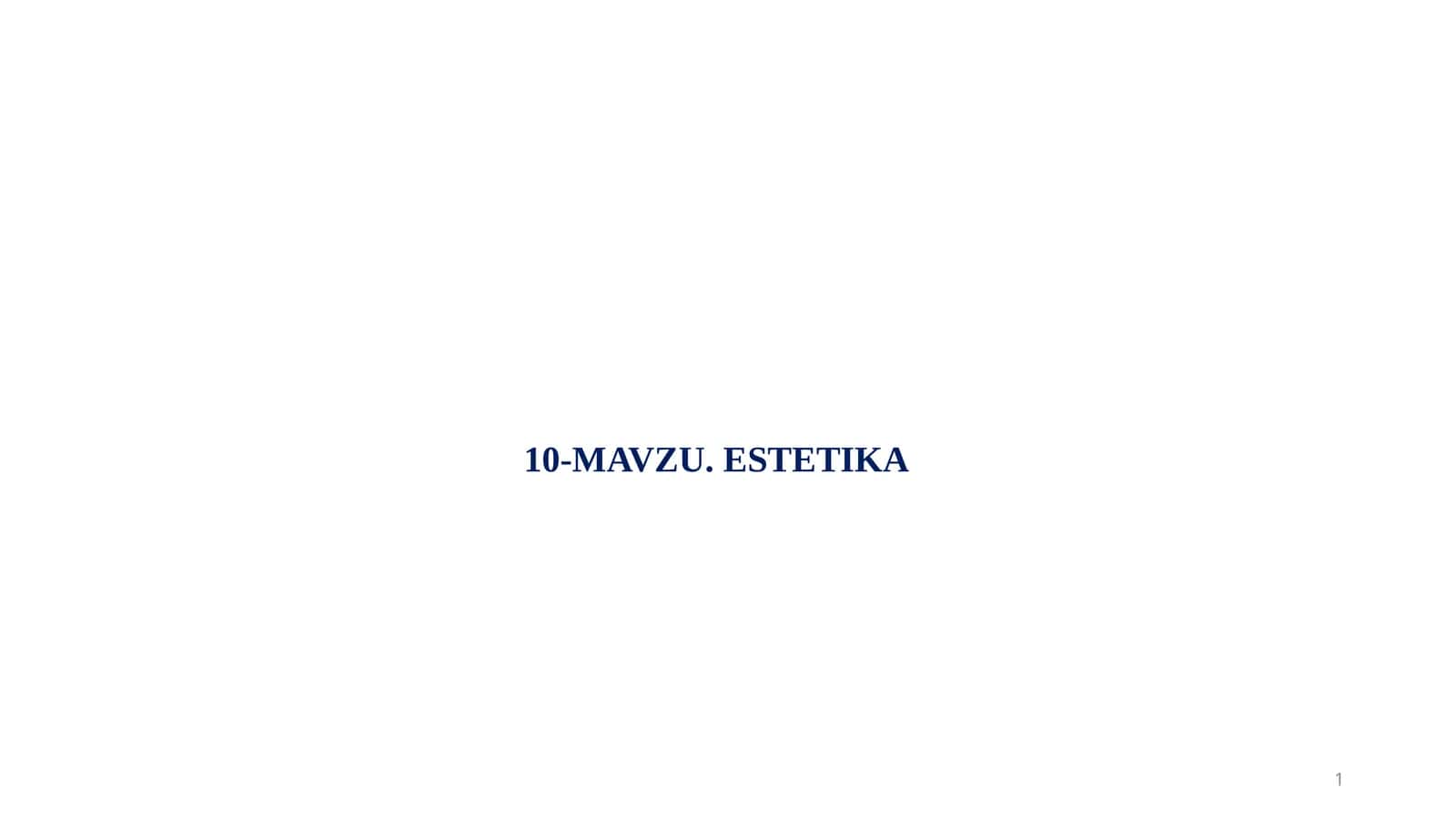 ESTETIKA