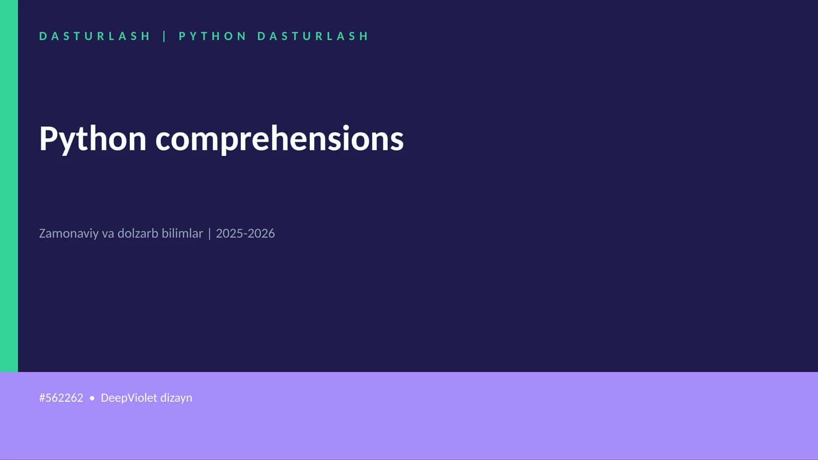 Python comprehensions