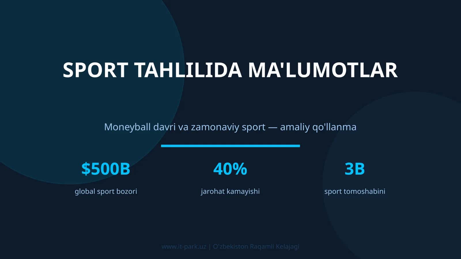 Sport tahilida ma'lumotlar