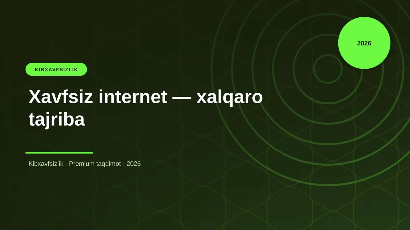 Xavfsiz internet — xalqaro tajriba