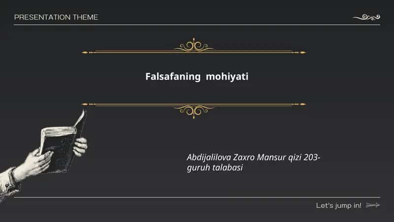 Falsafaning mohiyati