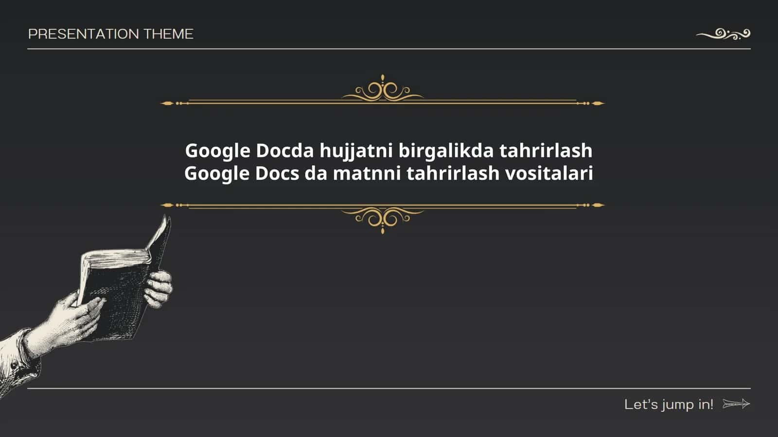 Google Docs-da hujjat yaratish