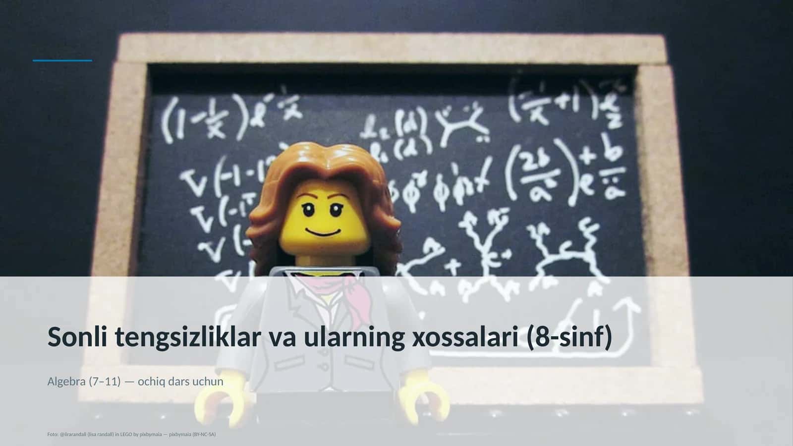 Sonli tengsizliklar va ularning xossalari (8-sinf)