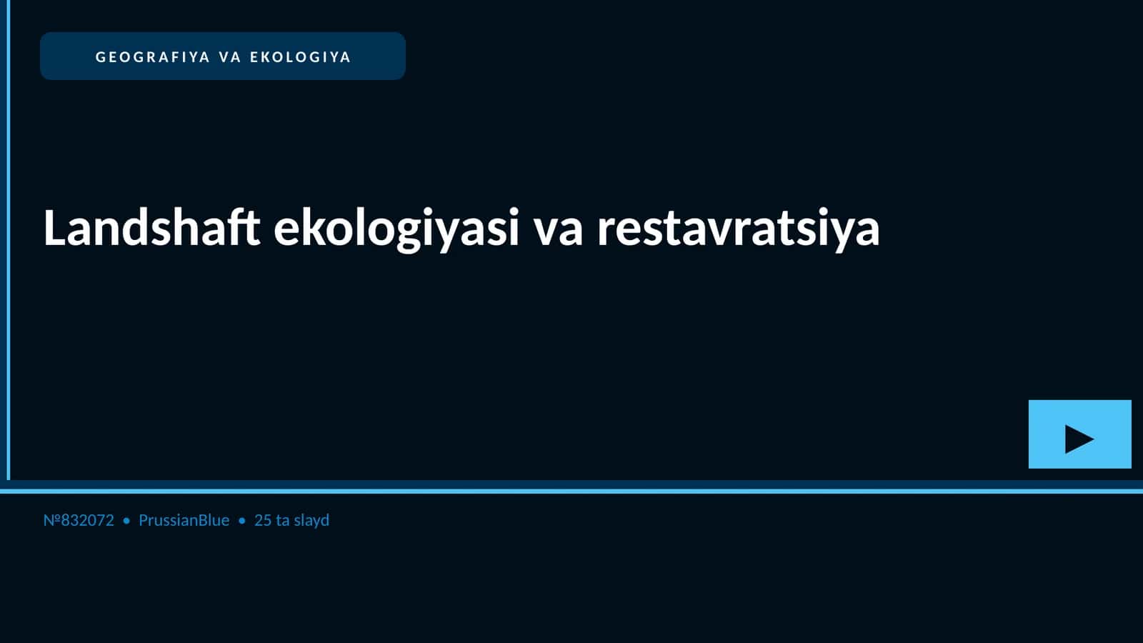 GEOGRAFIYA VA EKOLOGIYA