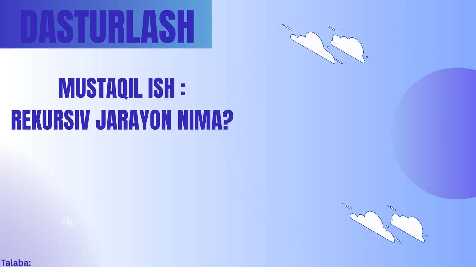 Rekursiv dasturlash