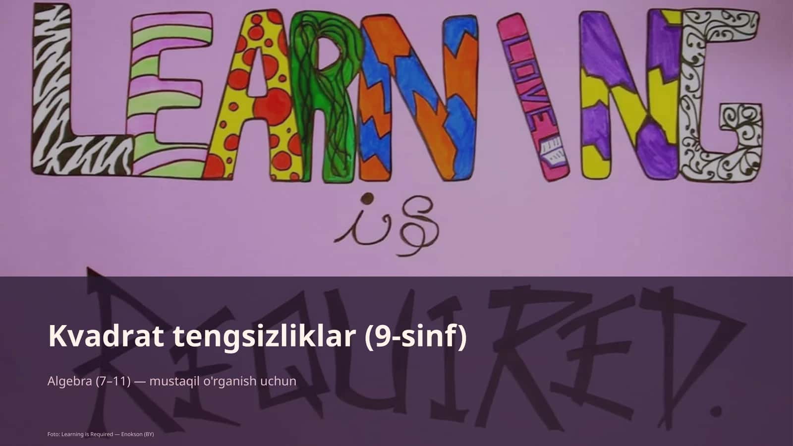 Kvadrat tengsizliklar (9-sinf)