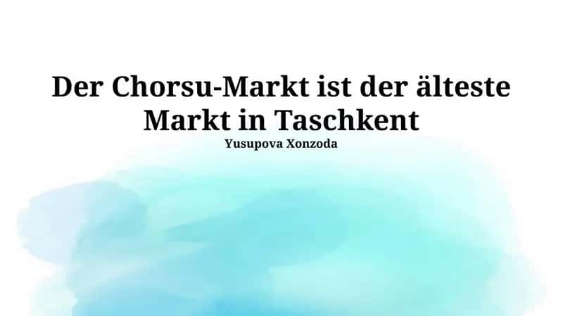 Der Chorsu-Markt in Taschkent