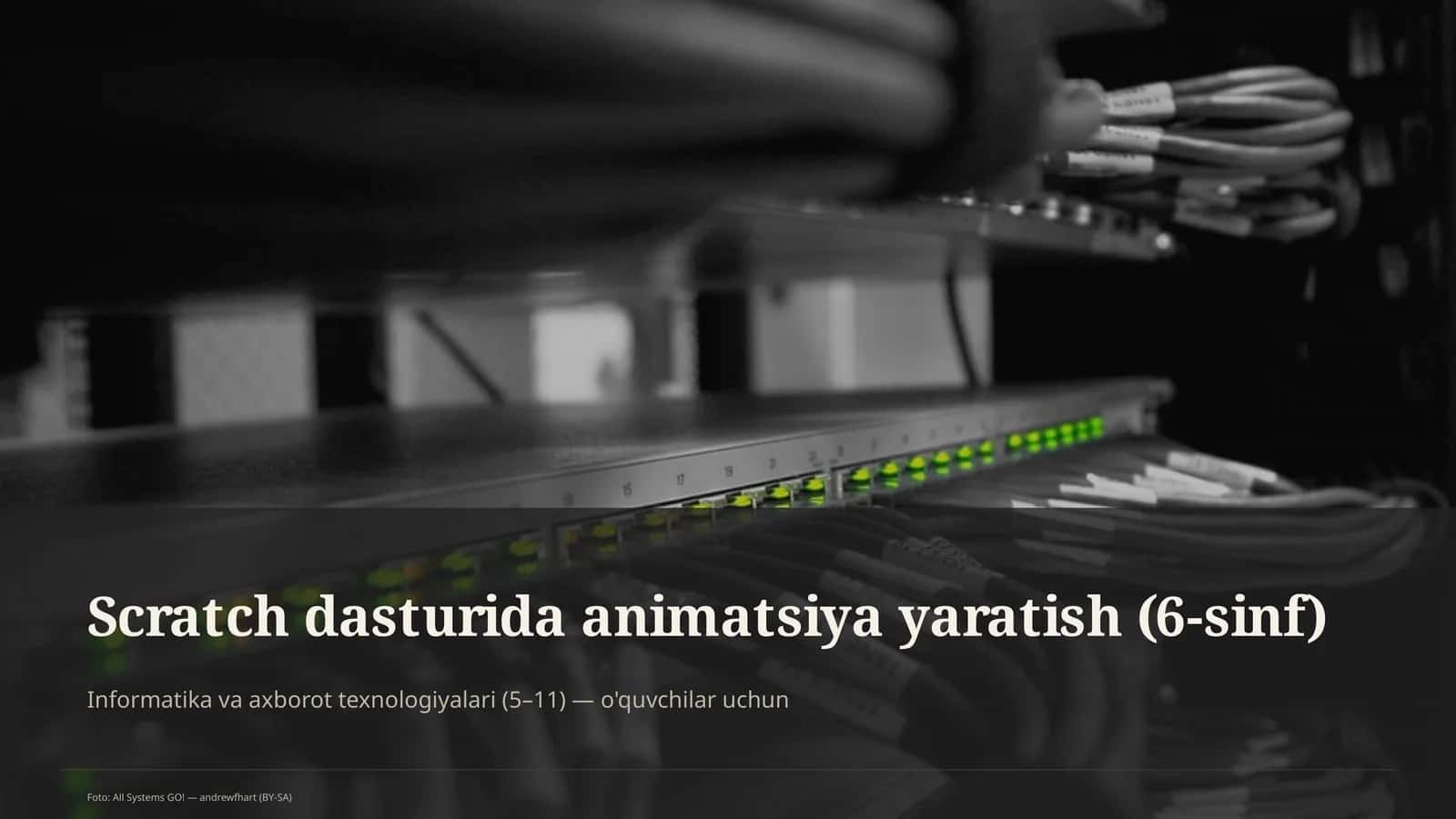 Scratch dasturida animatsiya yaratish (6-sinf)