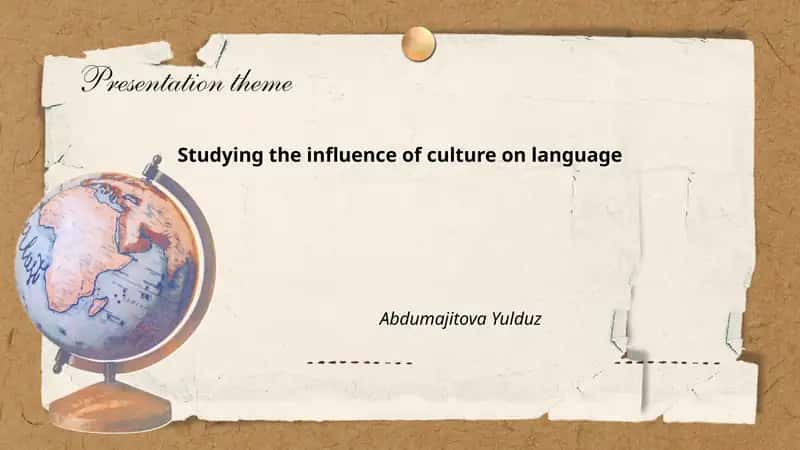 Studying the influence of culture on language