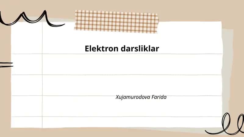 Elektron darsliklar