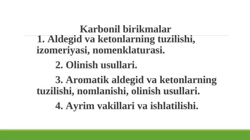 Aldegid va ketonlar