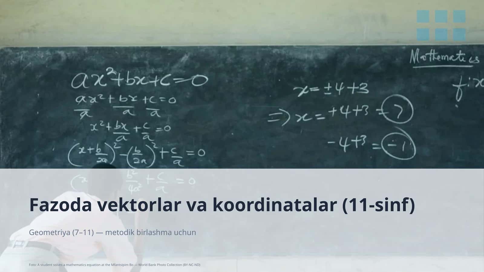 Fazoda vektorlar va koordinatalar (11-sinf)
