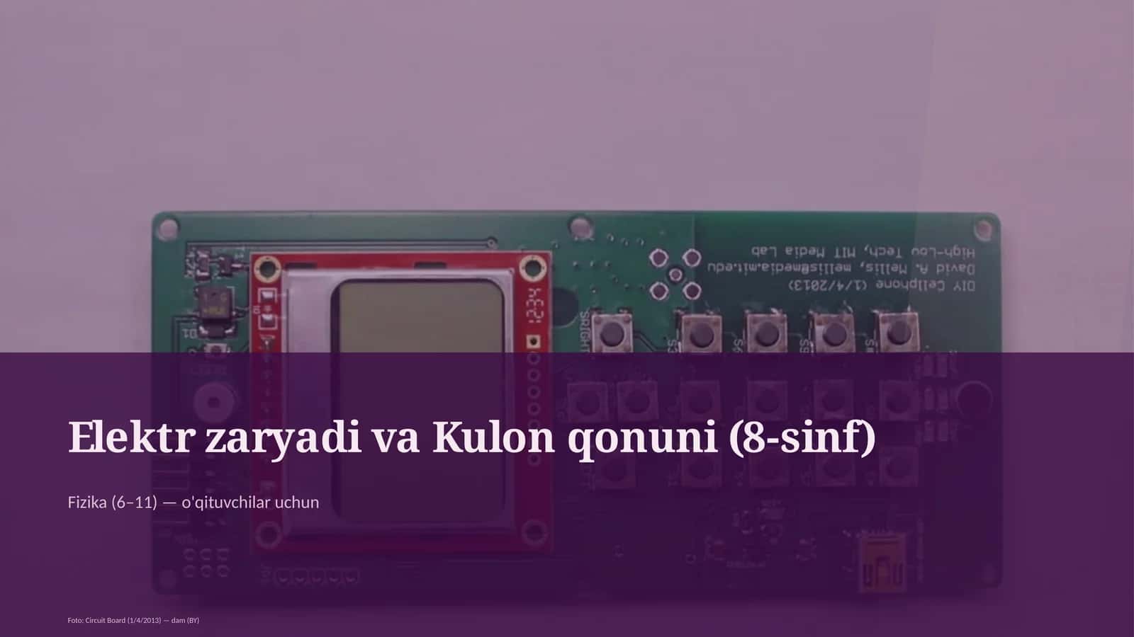 Elektr zaryadi va Kulon qonuni (8-sinf)