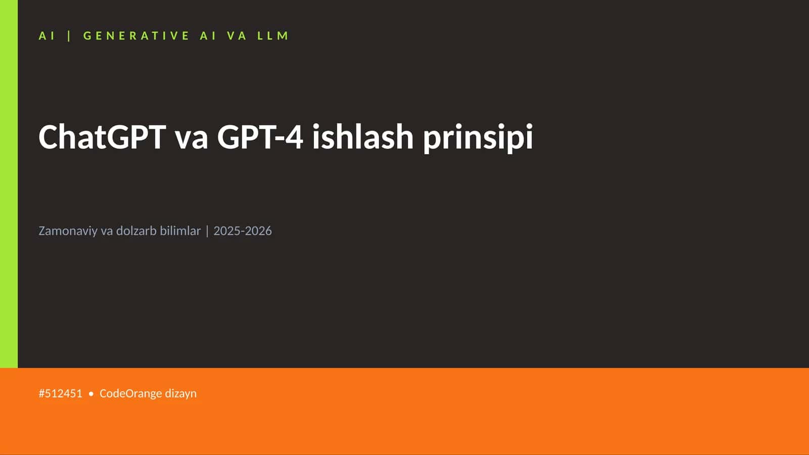 ChatGPT va GPT-4 ishlash prinsipi