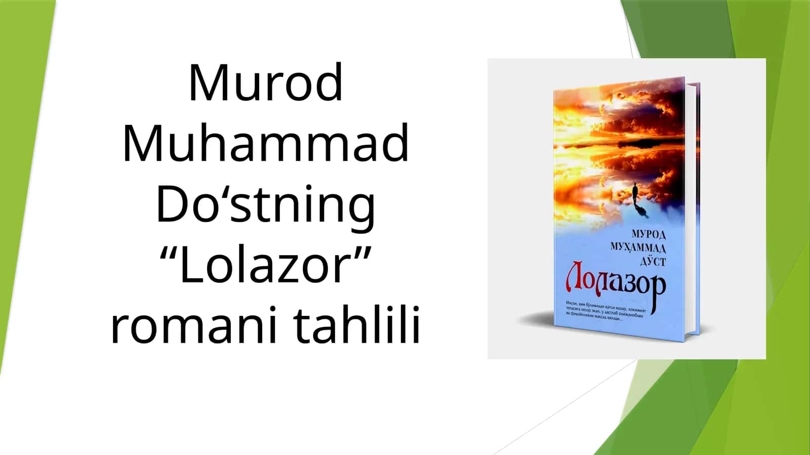 Murod Muhammad Do'stning "Lolazor" romani tahlili
