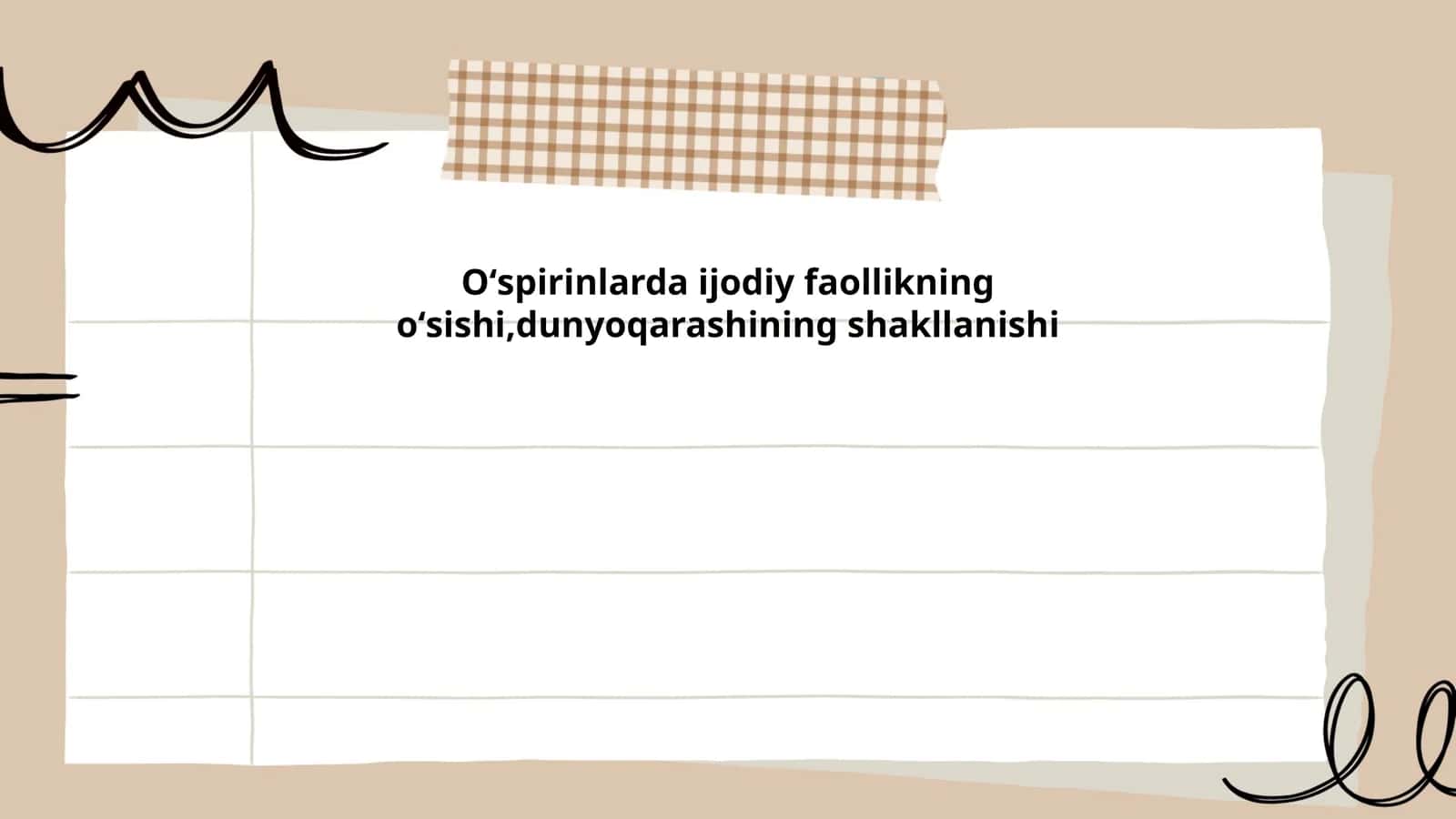Oʻspirinlarda ijodiy fikrlashni rivojlantirish