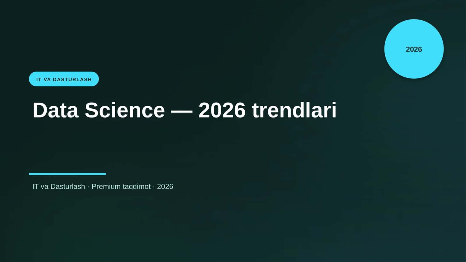 Data Science — 2026 trendlari