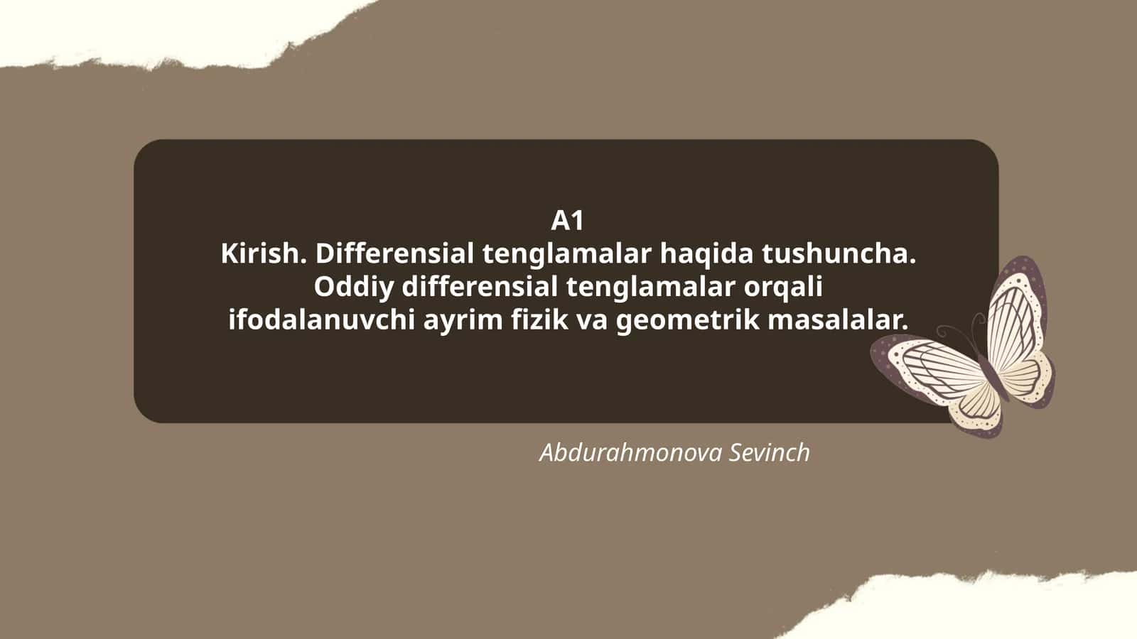 Differensial tenglama
