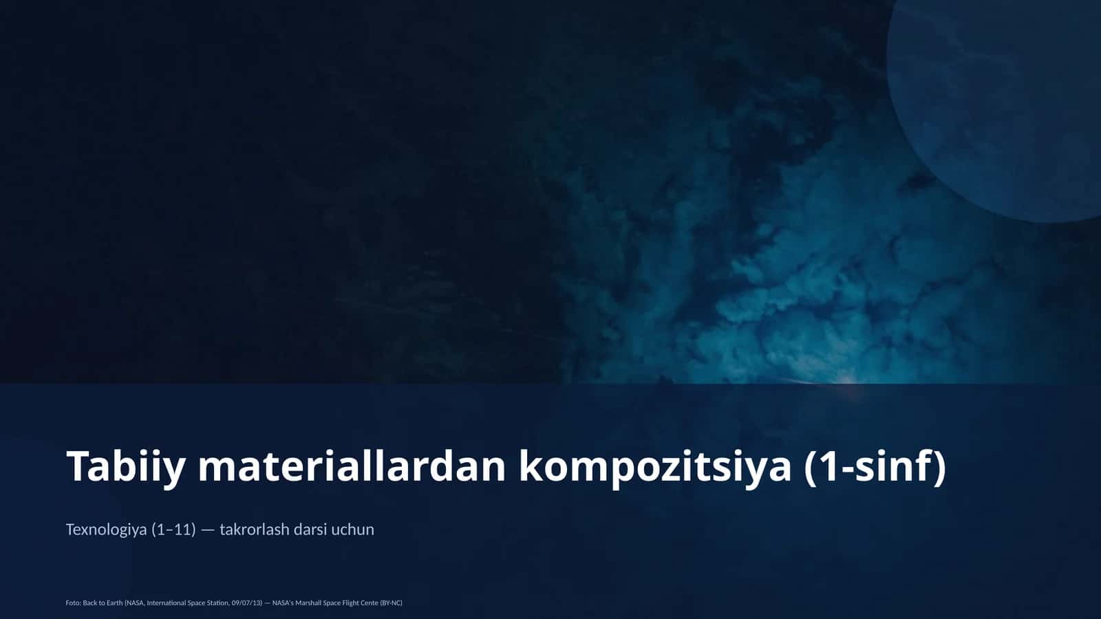 Tabiiy materiallardan kompozitsiya (1-sinf)