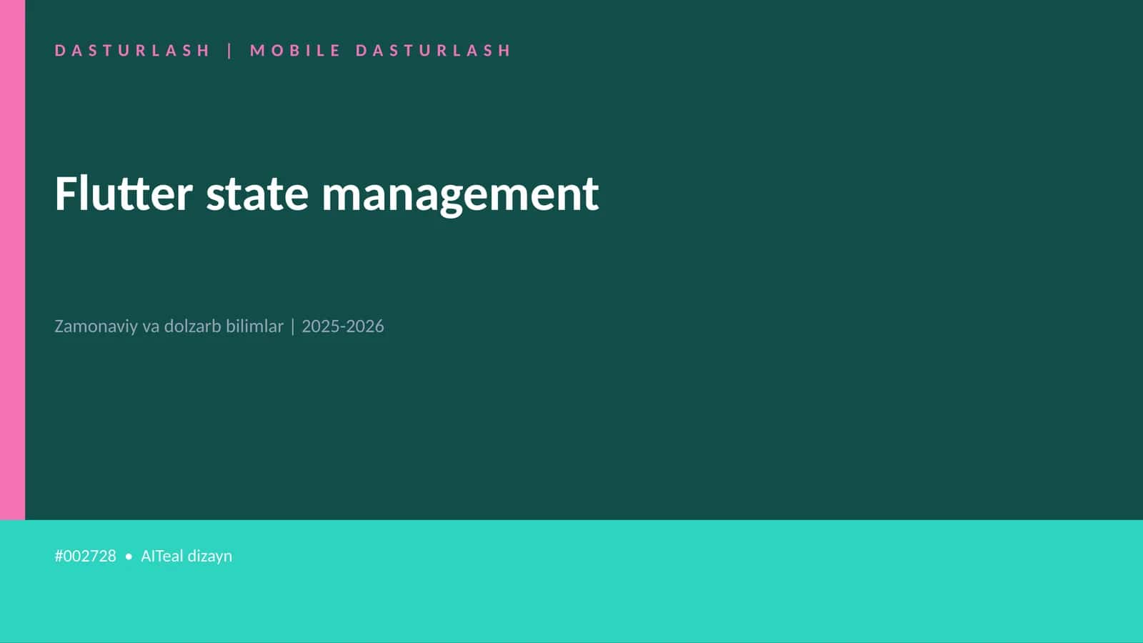 Flutter state management