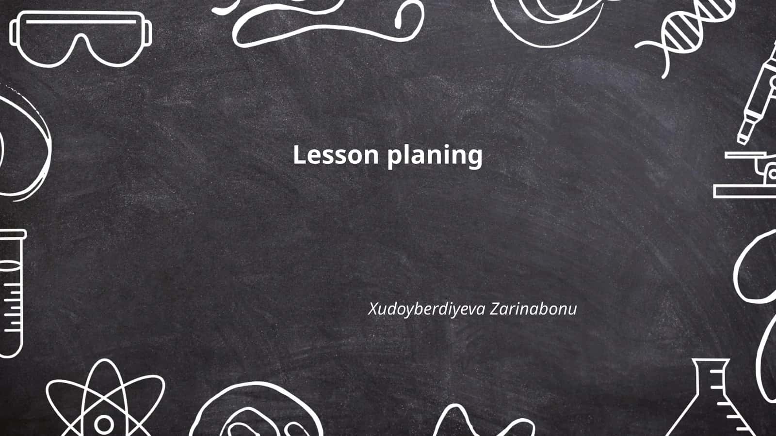 Lesson planing