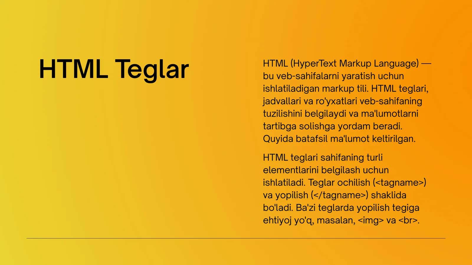 HTML Teglar