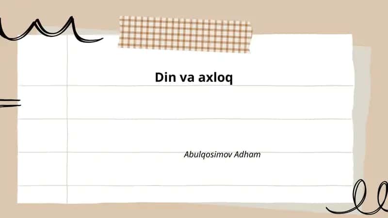 Din va axloq