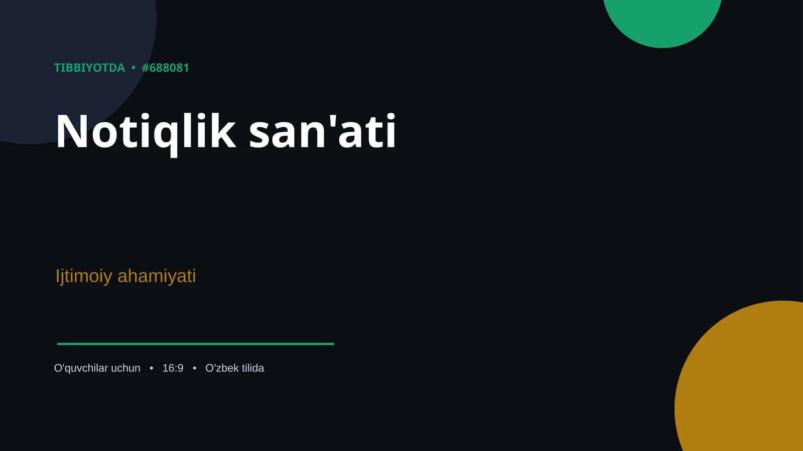 Tibbiyotda