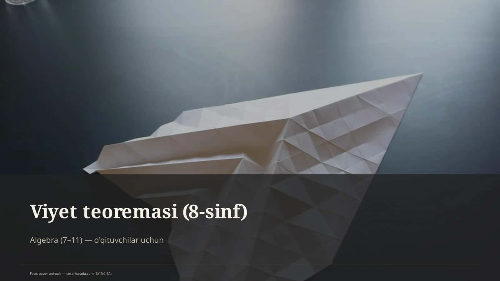 Viyet teoremasi (8-sinf)