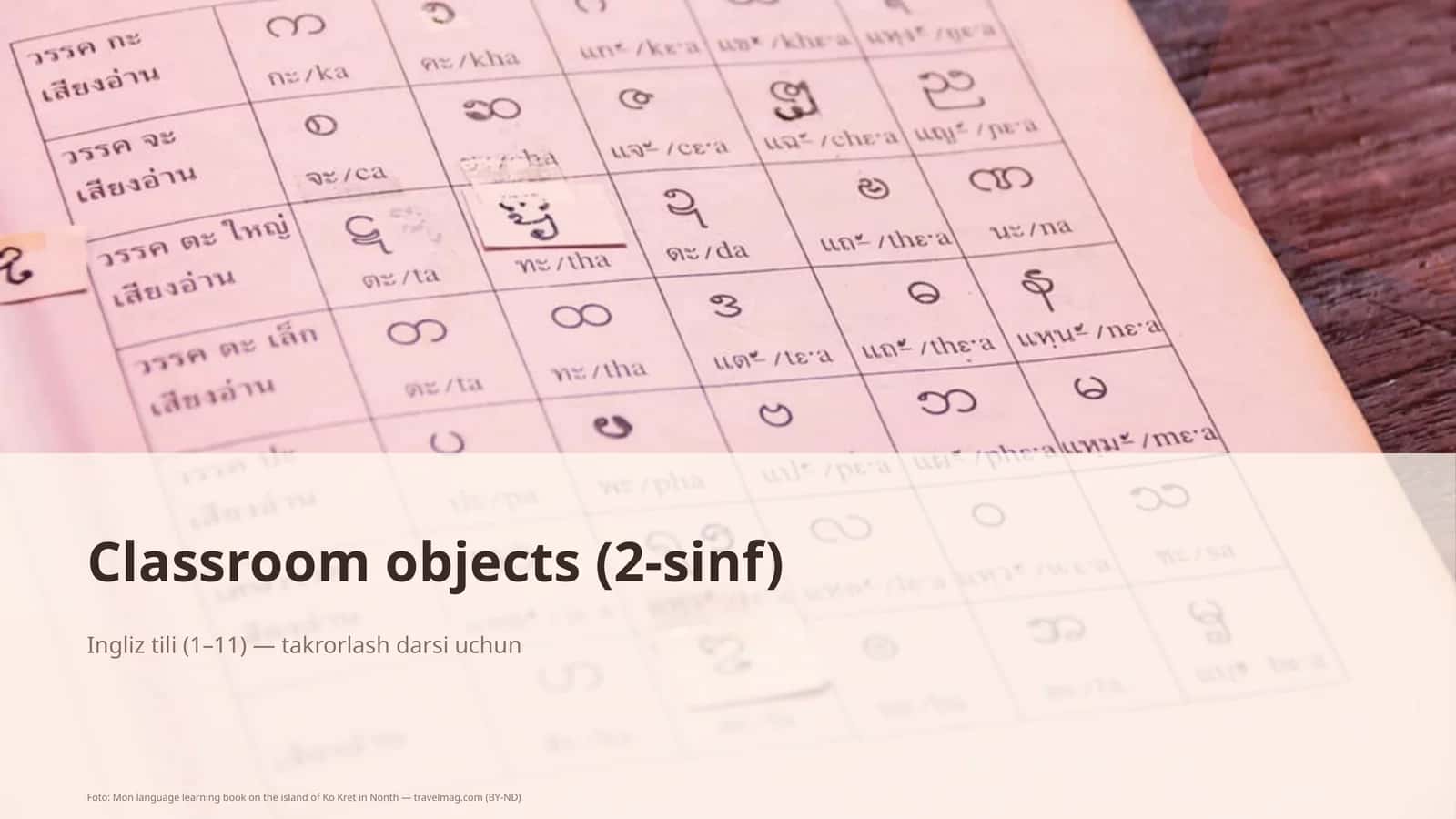 Classroom objects (2-sinf)