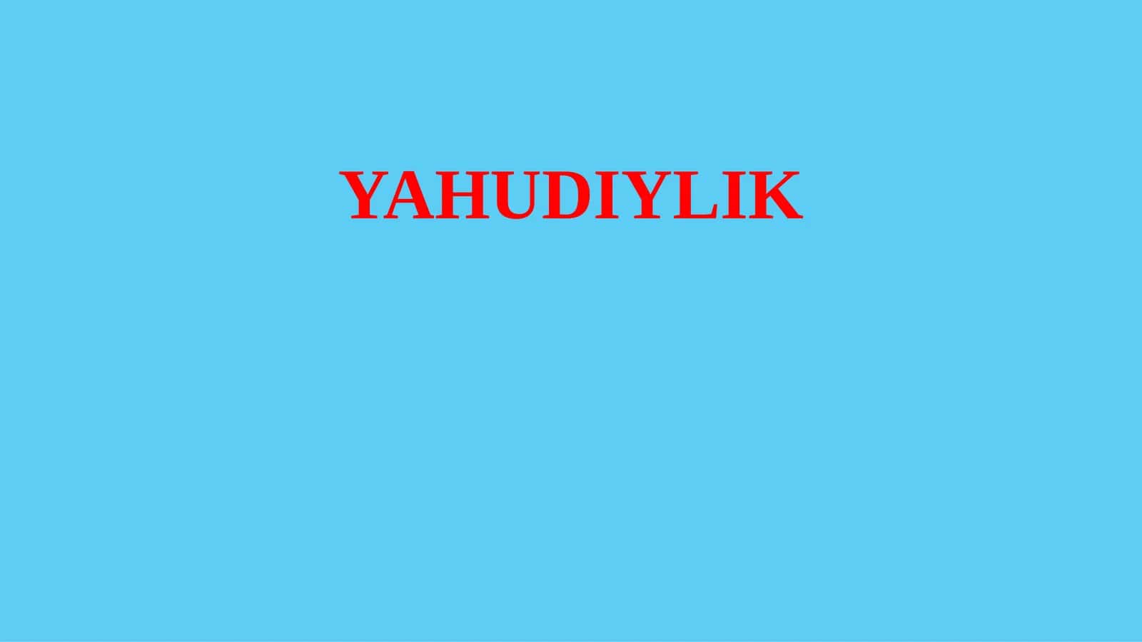 YAHUDIYLIK