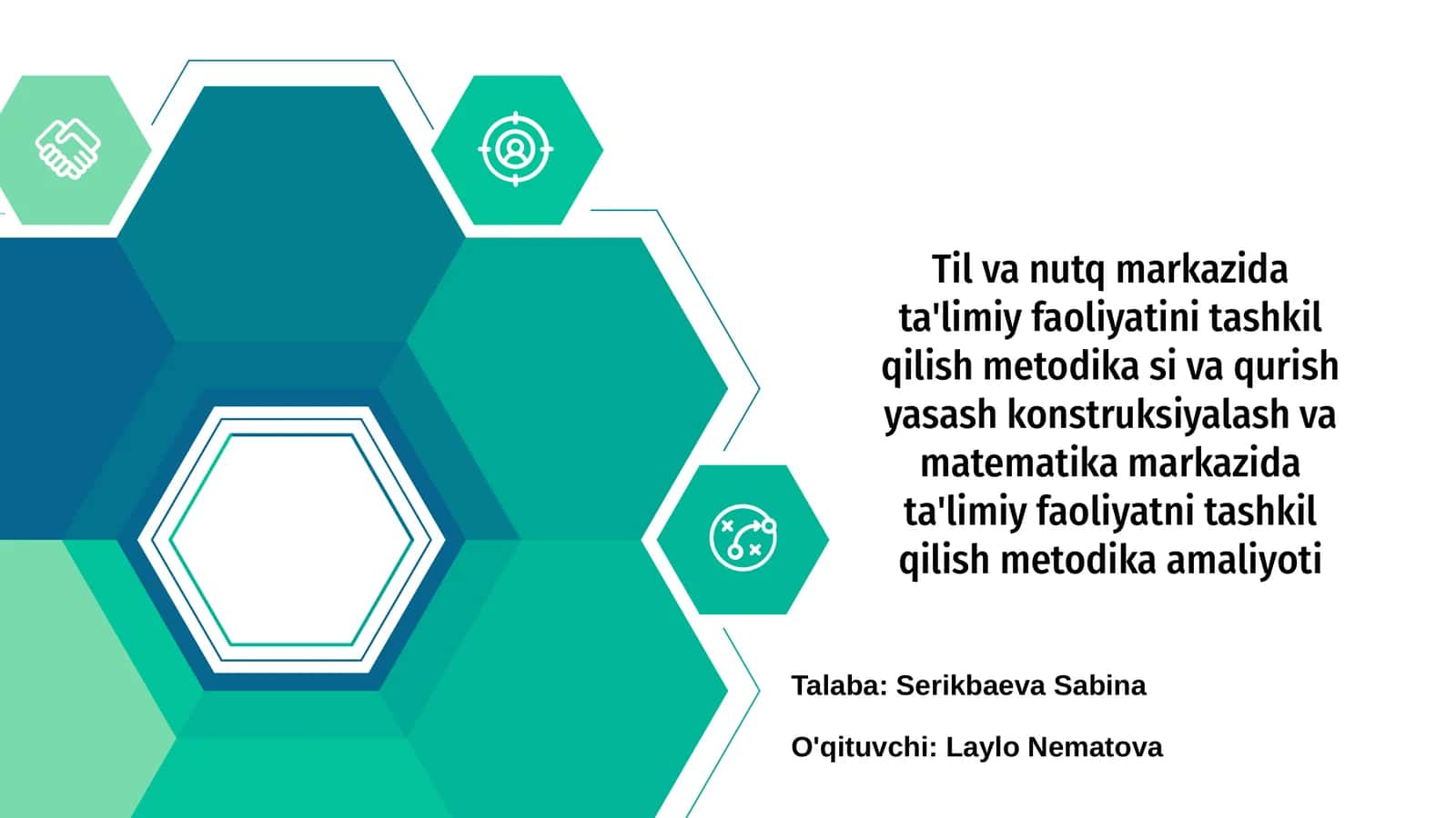 Til va nutq markazida ta'limiy faoliyatni tashkil qilish metodikasi