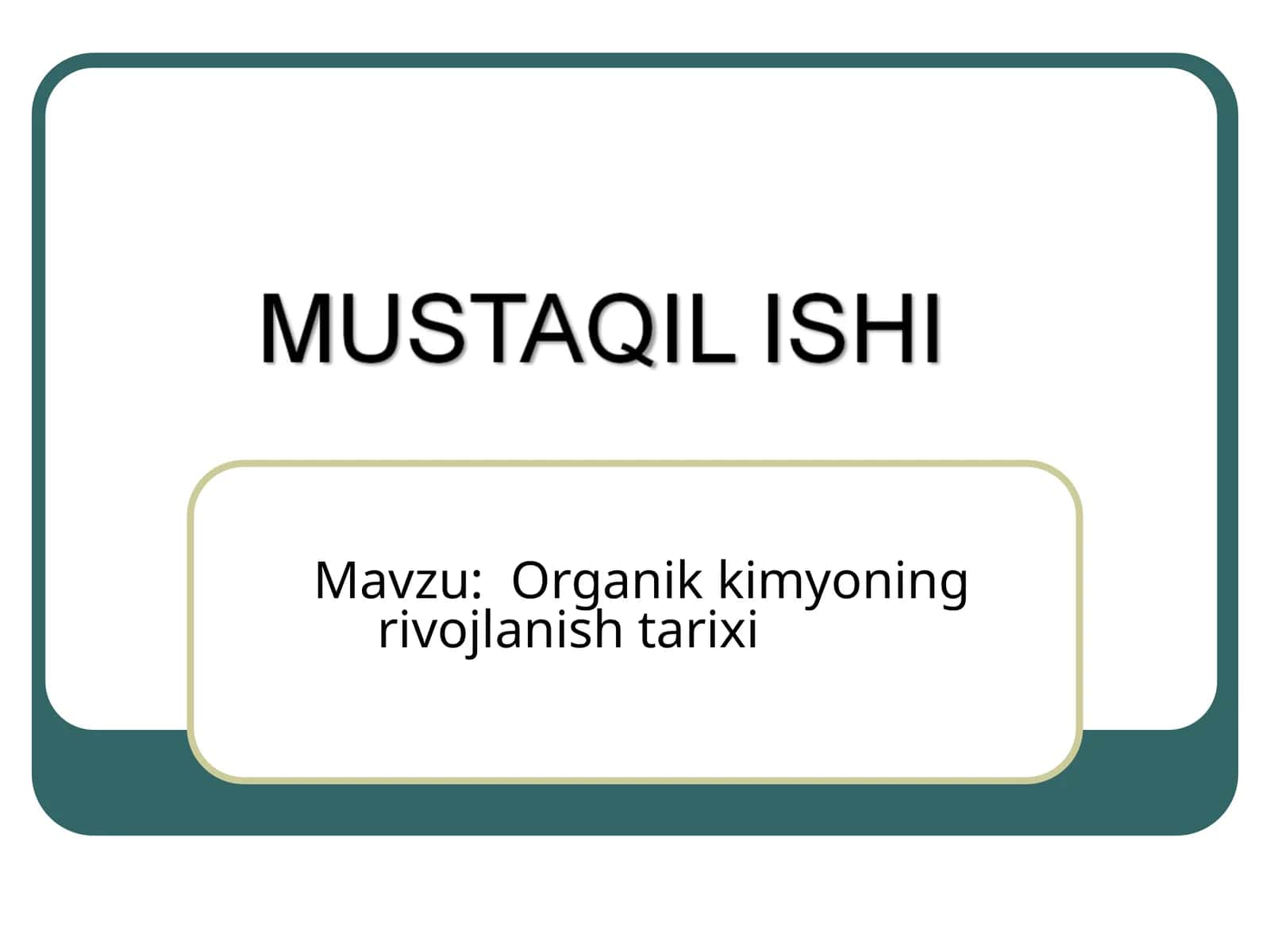Organik kimyo tarixi