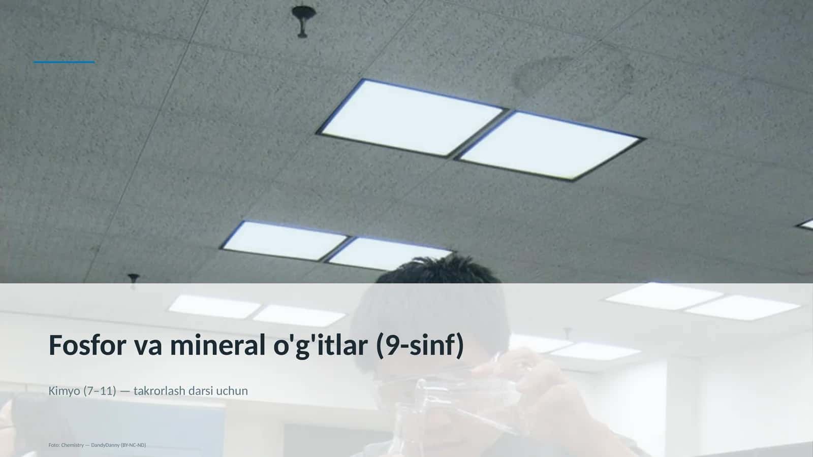 Fosfor va mineral o'g'itlar (9-sinf)