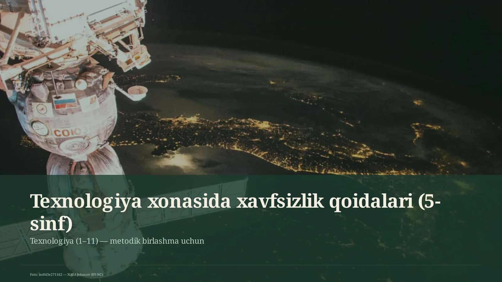 Texnologiya xonasida xavfsizlik qoidalari (5-sinf)