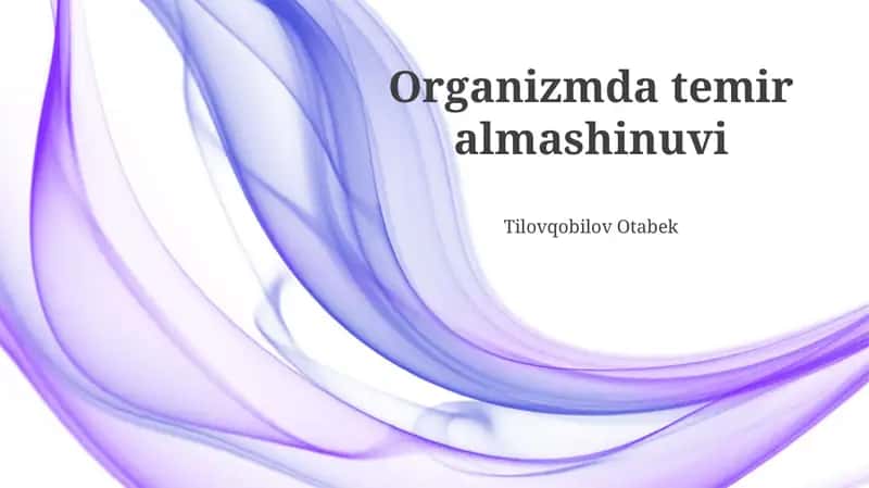 Organizmda temir almashinuvi